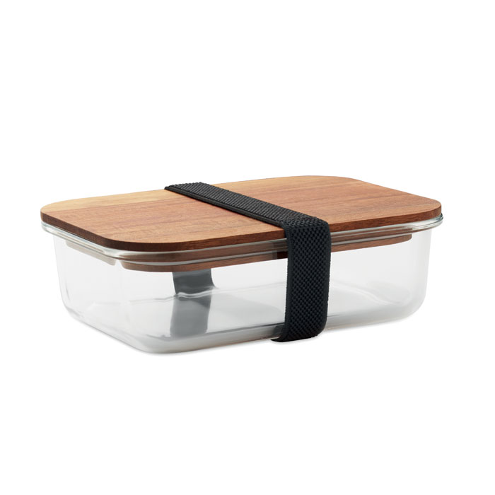 Caja de almuerzo de vidrio y madera - Salteras