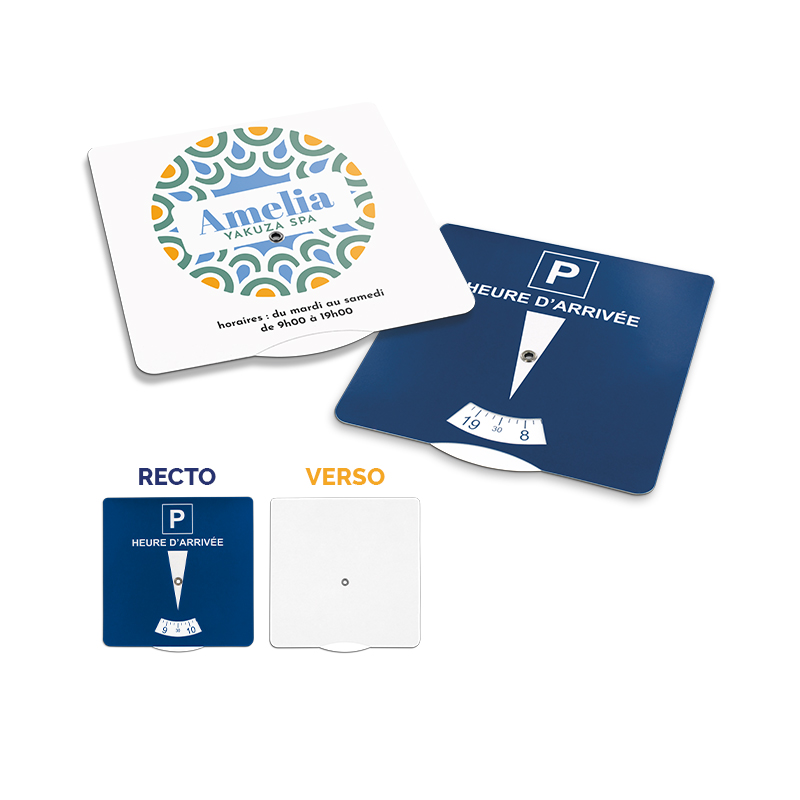 Disco de estacionamiento regulado - Escañuela impreso con logotipo