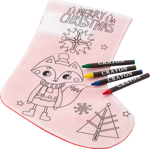Media de Navidad No Tejida con Crayones - Bergondo