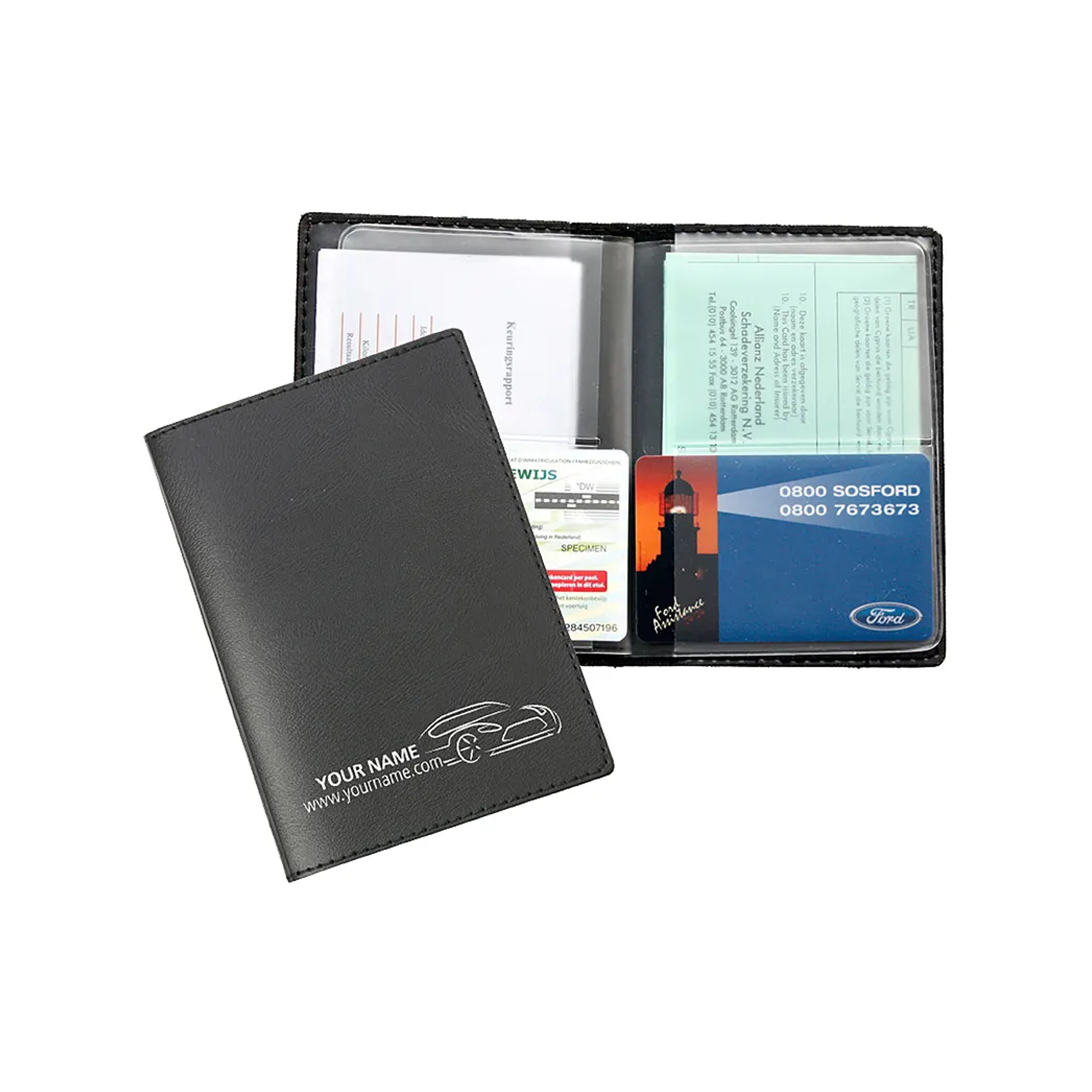 Estuche de Tarjetas de Licencia de Conducir Compacto - Sajazarra