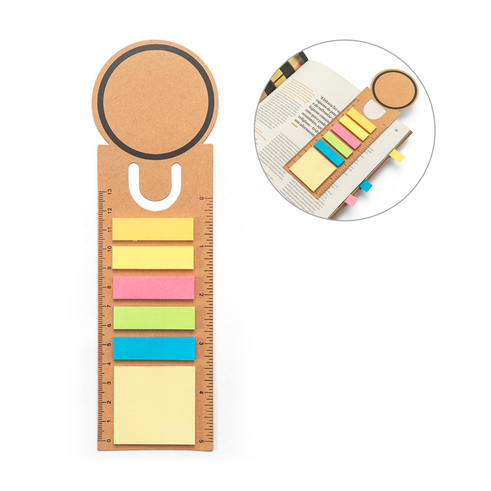 SAWYER. Juego de oficina 3 en 1, hecho de papel 100% reciclado, con una parte superior redonda y estampado negro alrededor