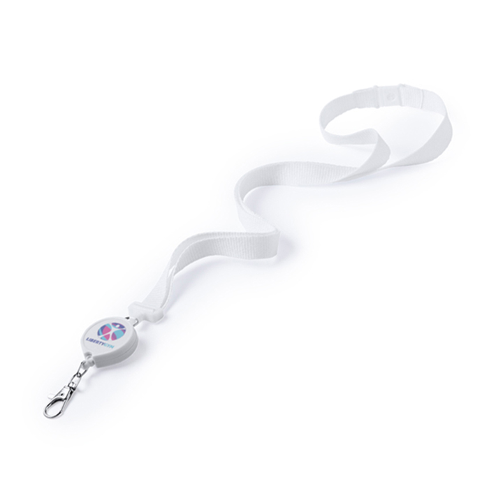 Cordón de Poliéster con Accesorio Retráctil y Mosquetón de Metal - Los Navalmorales