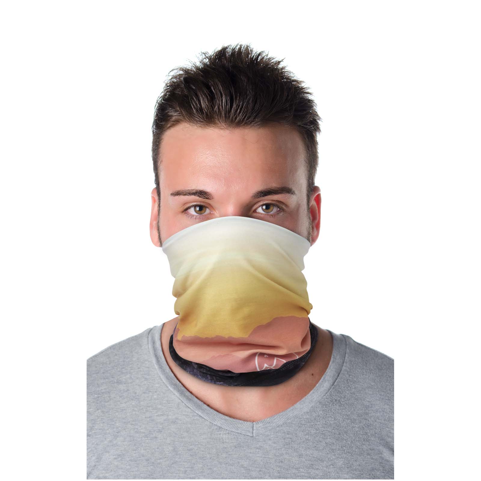 Bufanda multifuncional de RPET con capa de forro polar - Otero impreso con logotipo