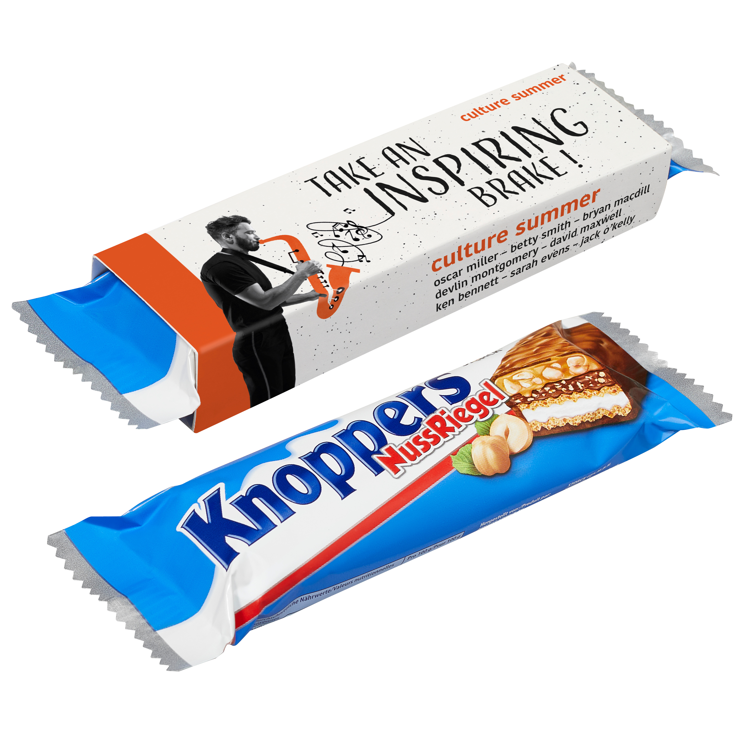 Delicia de Avellana - Orés impreso con logotipo