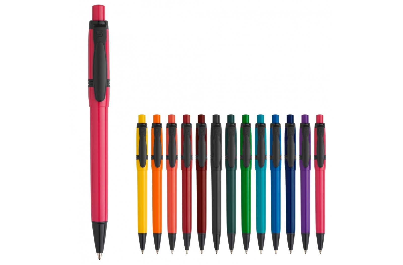 Bolígrafo de color sólido Olly con componentes de color - Hinstock - Albero Bajo