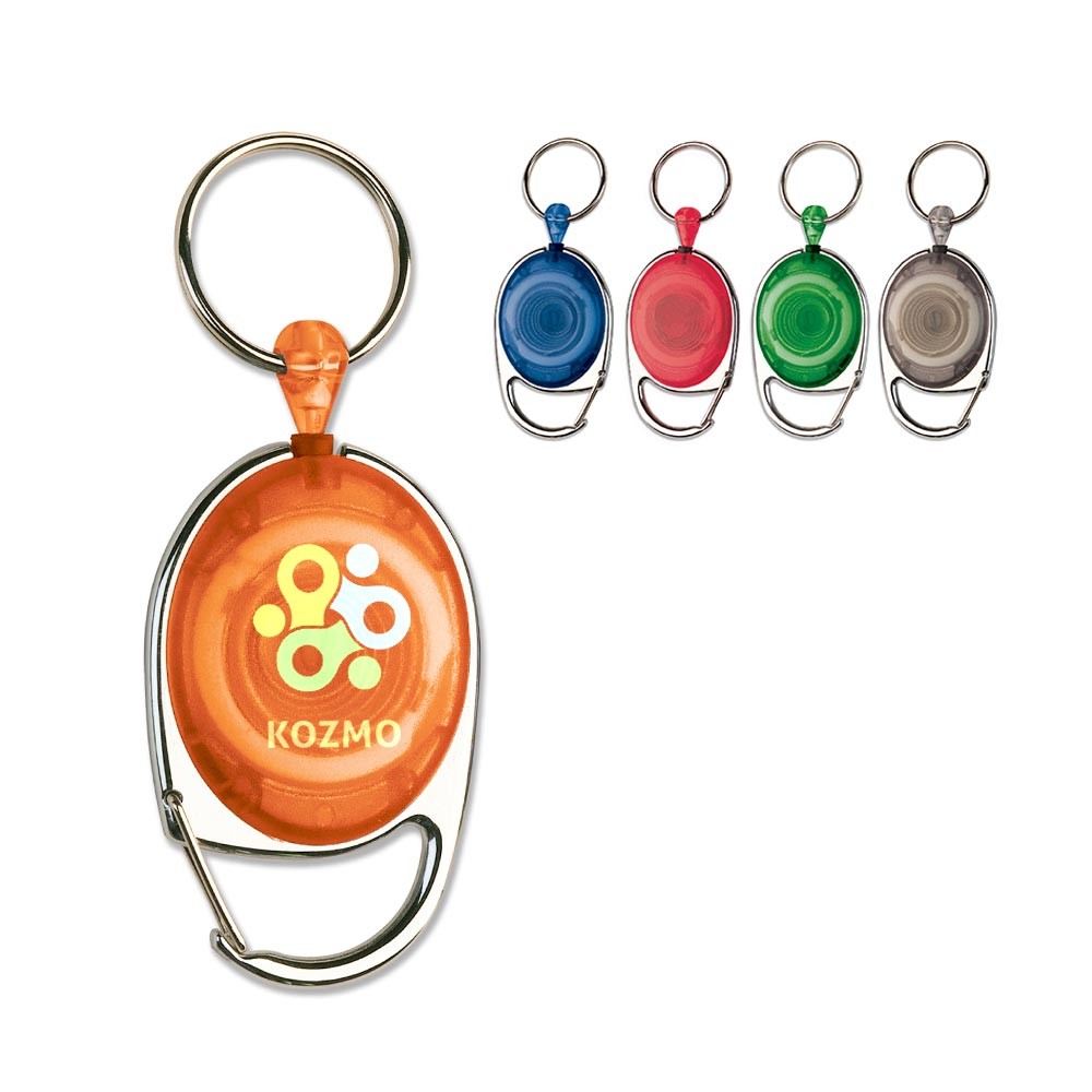 Portatarjetas Retráctil Escarchado - Plasencia de Jalón impreso con logotipo