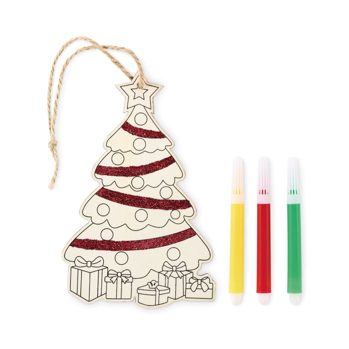 Adorno navideño de madera Poplar - Torrehermosa