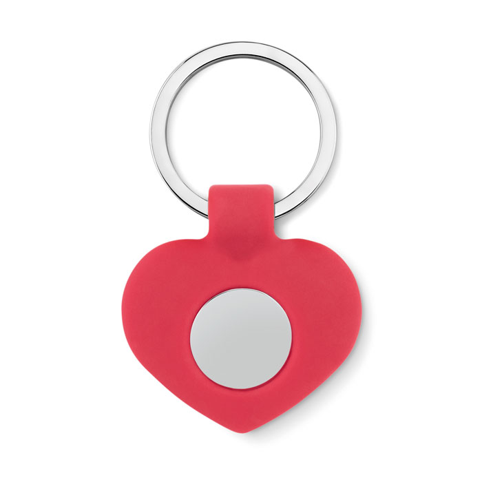 Anillo de llaves de silicona en forma de corazón con ficha metálica - Woodford Green - Bergasillas Bajera