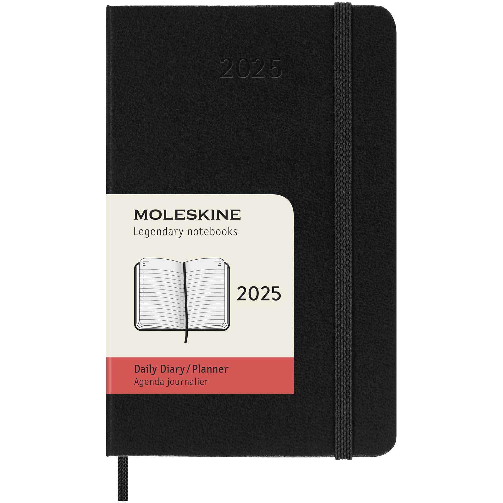 Agenda de bolsillo Moleskine de 12 meses, tapa dura