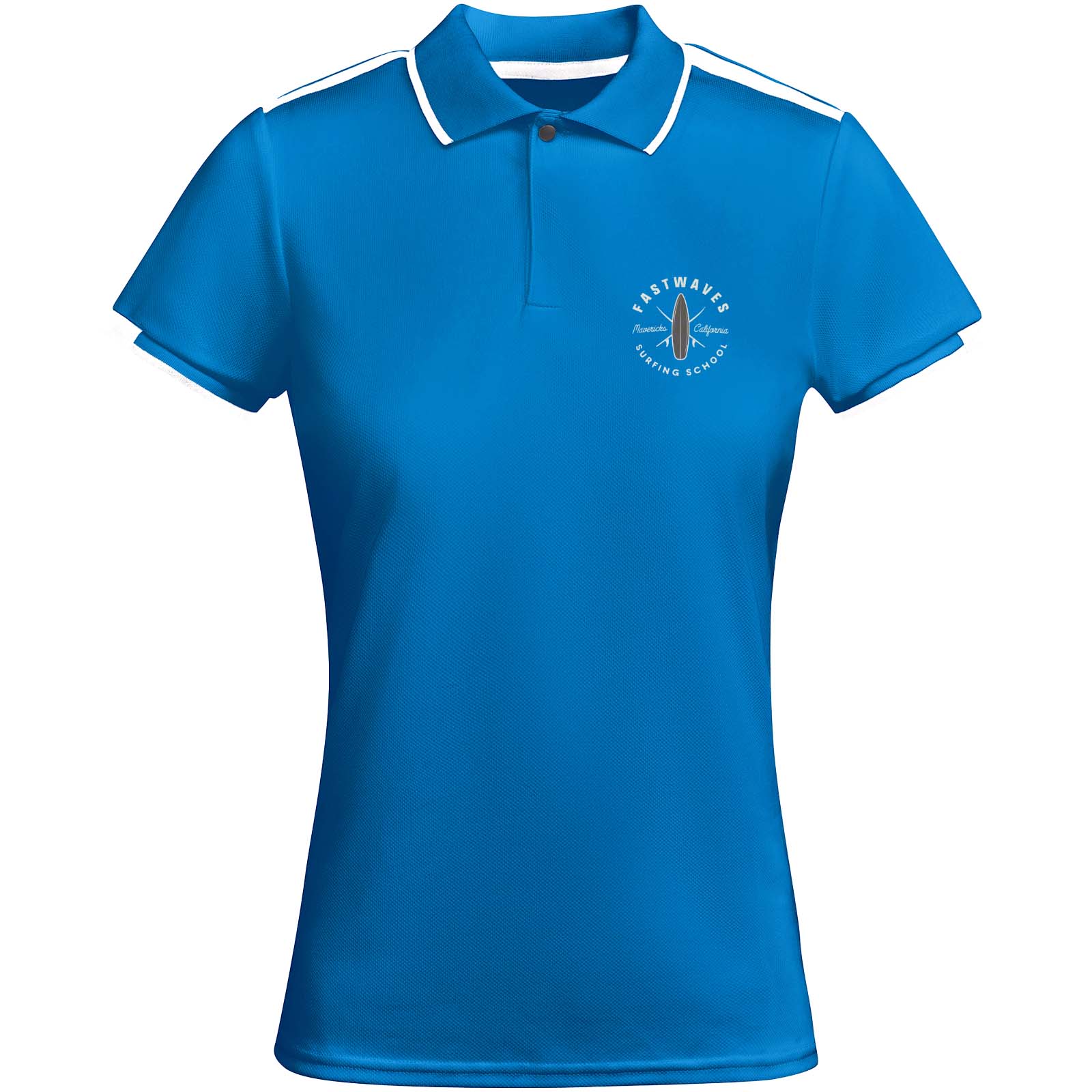 Polo deportivo femenino antibacterial - Arroyo del Ojanco impreso con logotipo