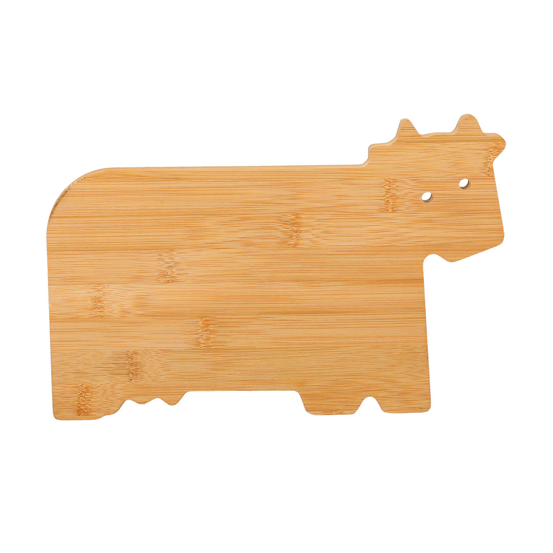 Tabla de Cocina Vaca de Bambú - Sant Martí d’Albars impreso con logotipo