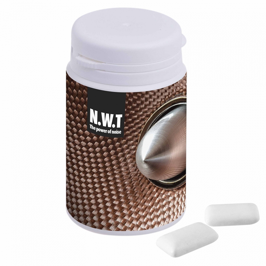 Lata de Chicle Personalizada de 40g con Etiqueta a Todo Color - Sos del Rey Católico