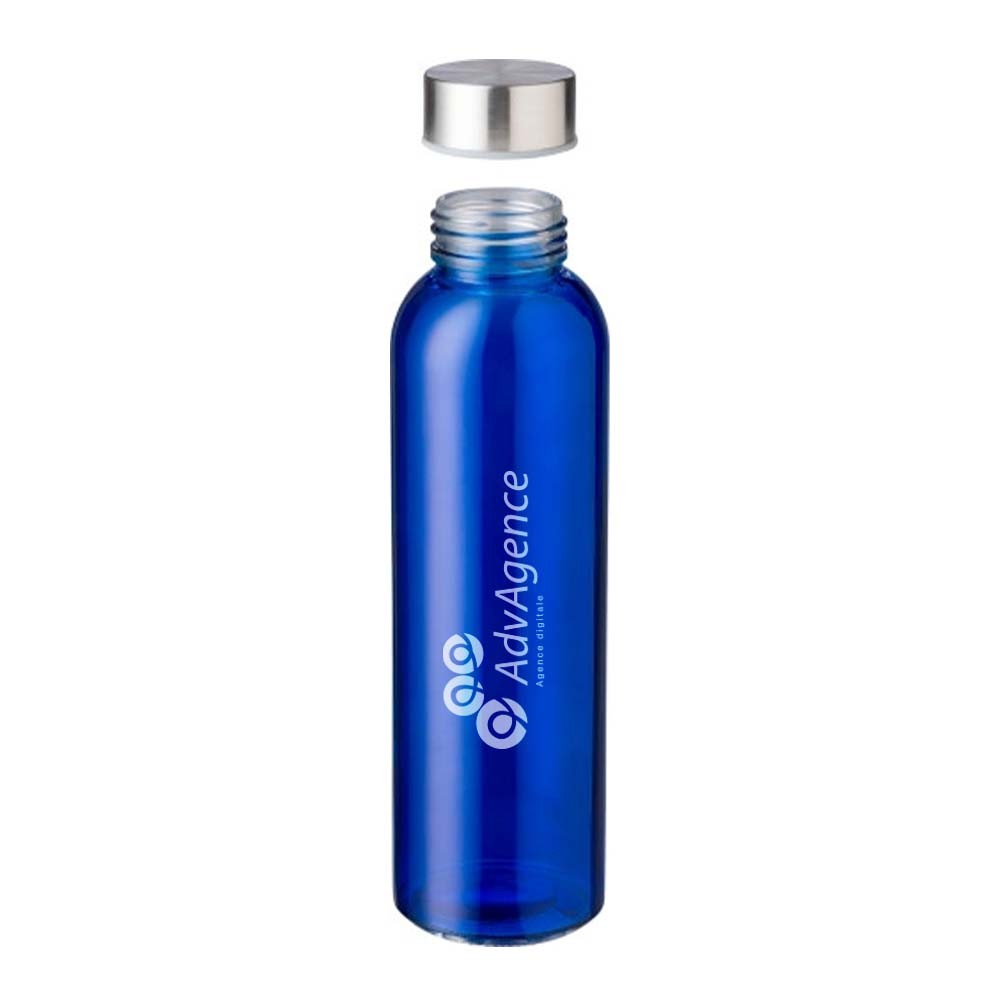 Botella de vidrio para beber (500 ml) Maxwell - Campanet impreso con logotipo