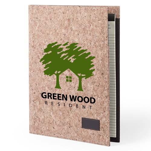 Carpeta Natural de Corcho Suave al Toque con Interior de Cuero PU - Comares