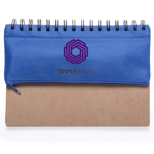 Bloc de notas de anillas de cartón reciclado con juego de papelería - Asturien