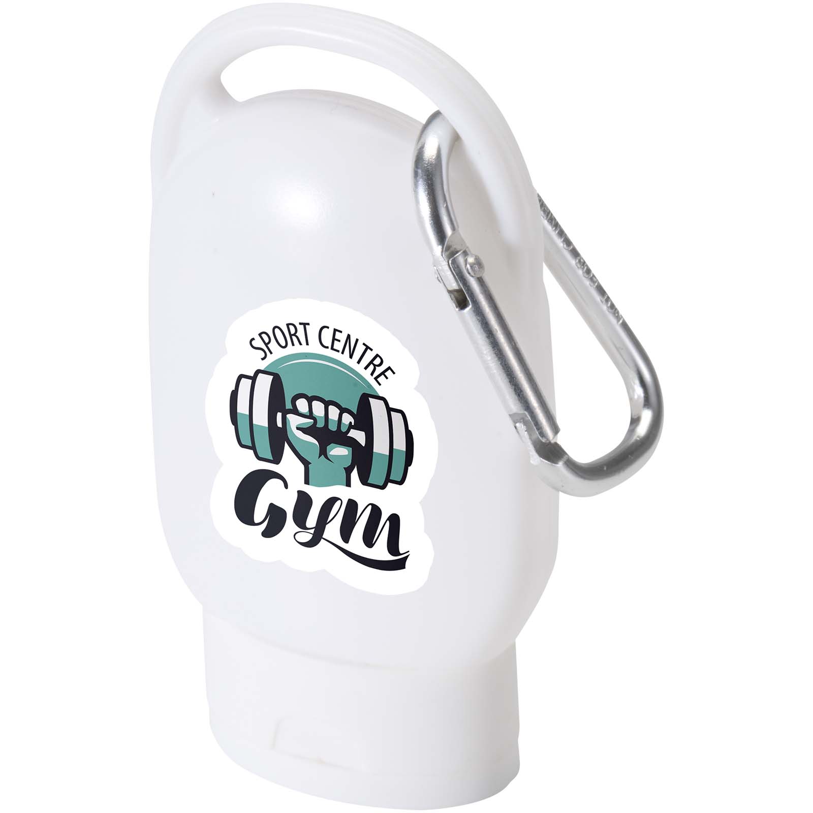 Protector Solar Portátil con Carabiner - Rojales impreso con logotipo
