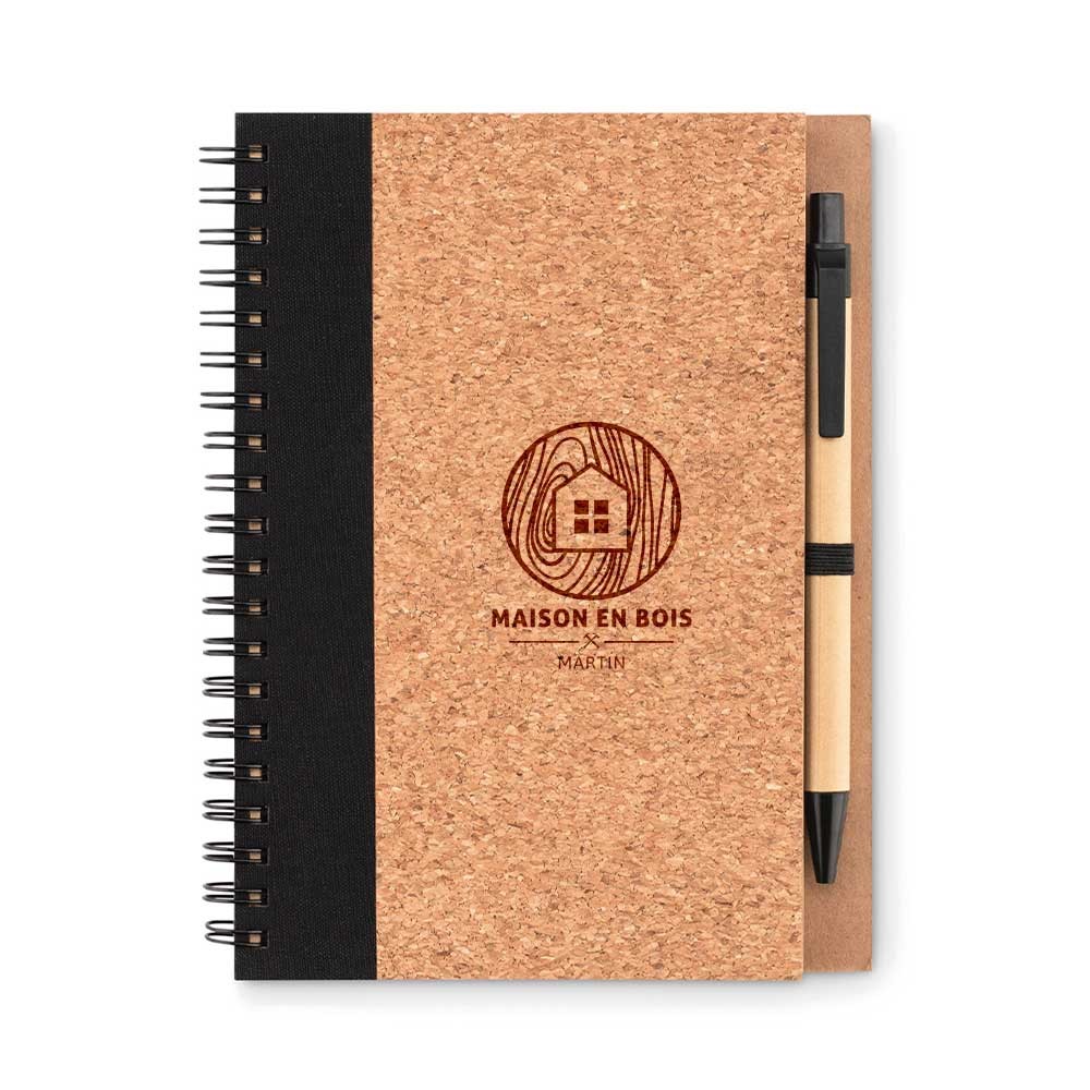 Cuaderno de corcho con bolígrafo - Burguillos de Toledo
