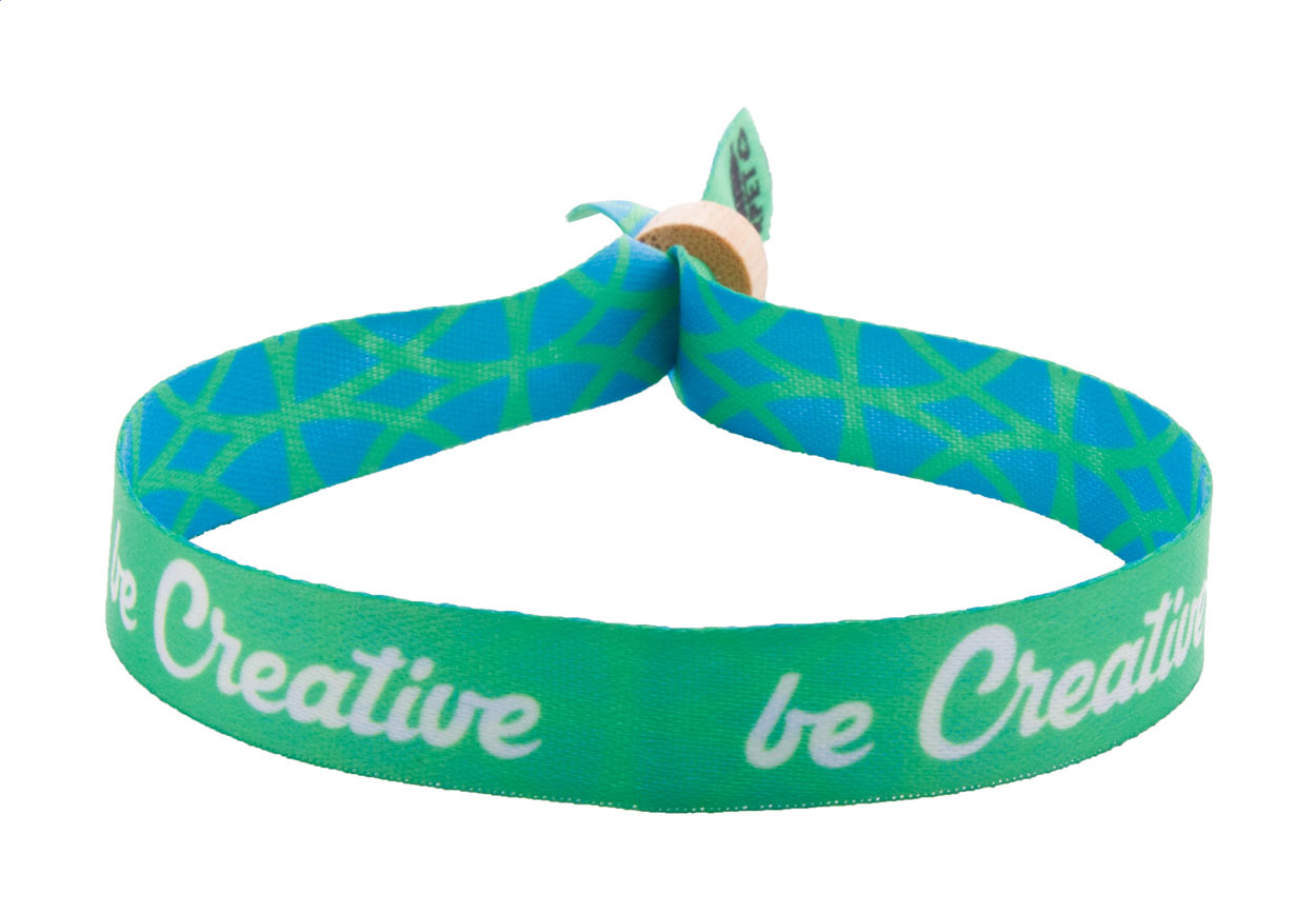 pulsera de festival hecha a medida de RPET