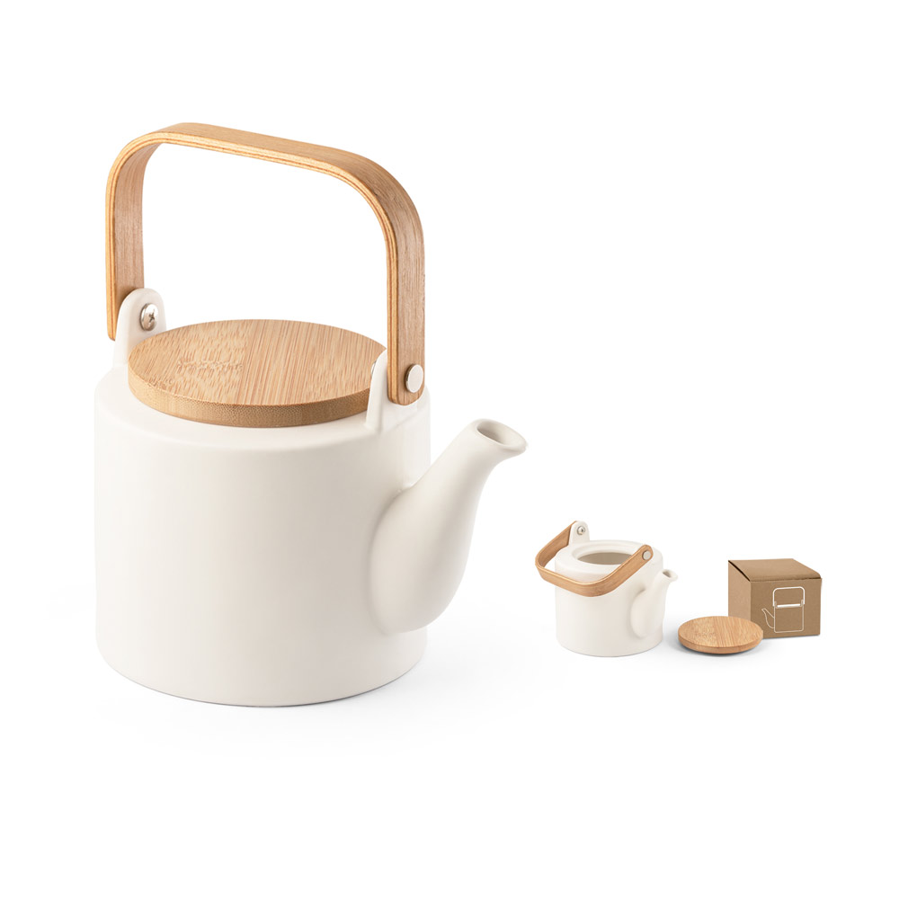 Tetera de Cerámica con Tapa de Bambú 700ml - Harrow - Arganda del Rey