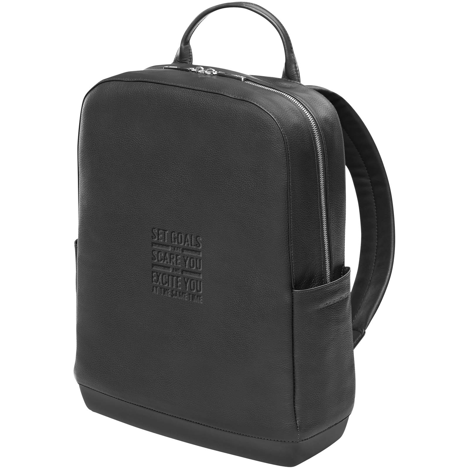 Mochila de cuero Classic Journey - Pozuel de Ariza impreso con logotipo