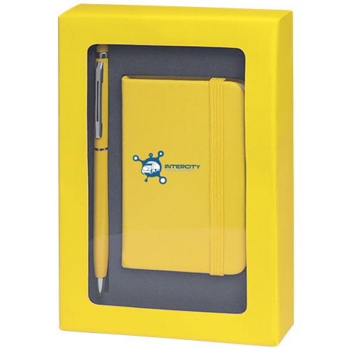 Set de Cuaderno de Cuero PU Suave al Tacto y Bolígrafo de Aluminio - Villatorres