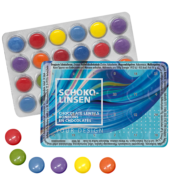 Calendario de Adviento más Pequeño del Mundo con Lentejas de Chocolate - Pizarra