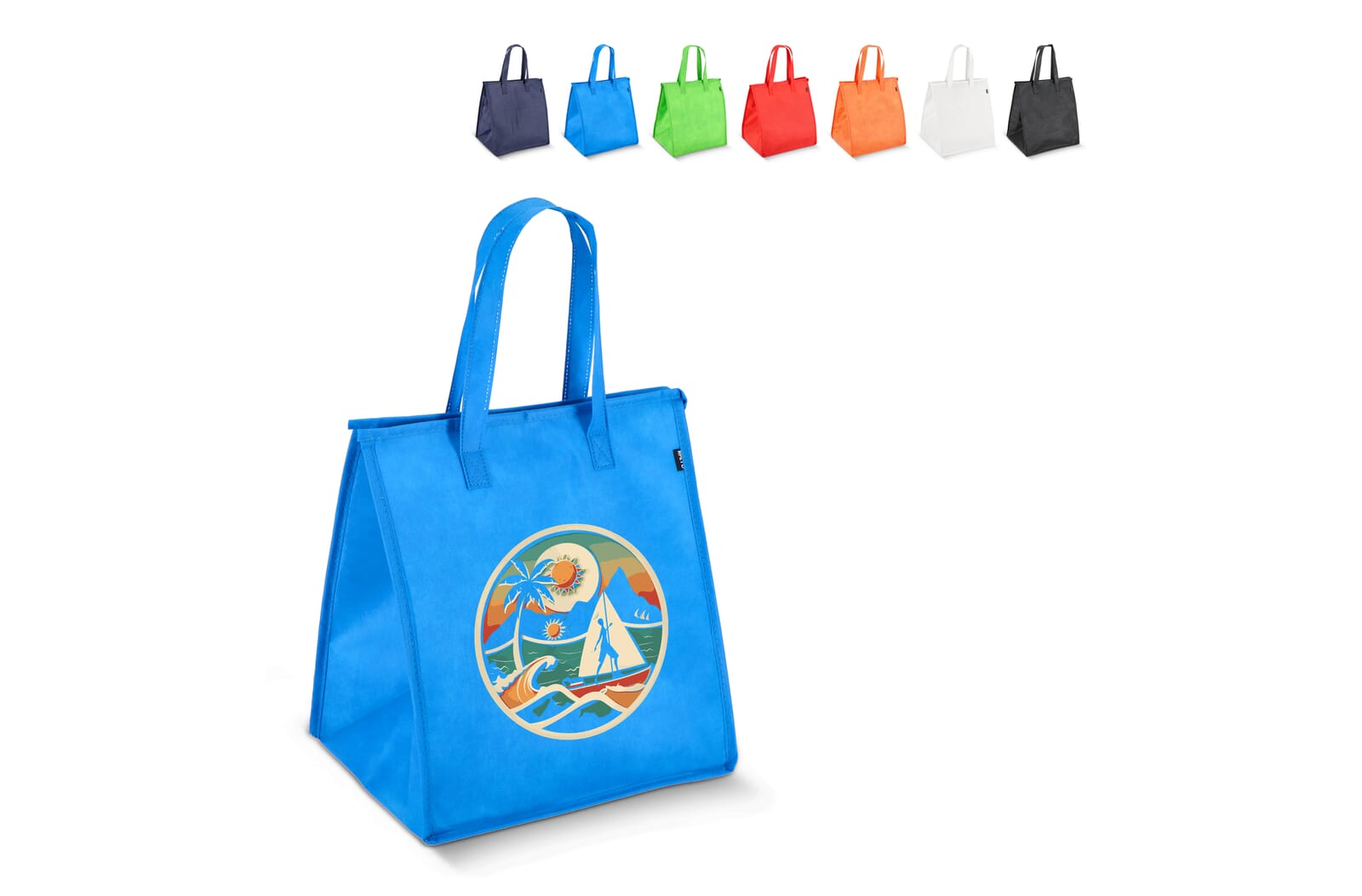 Bolsa térmica de R-PET, no tejida, 33 x 25,5 x 37 cm, 75 g/m²