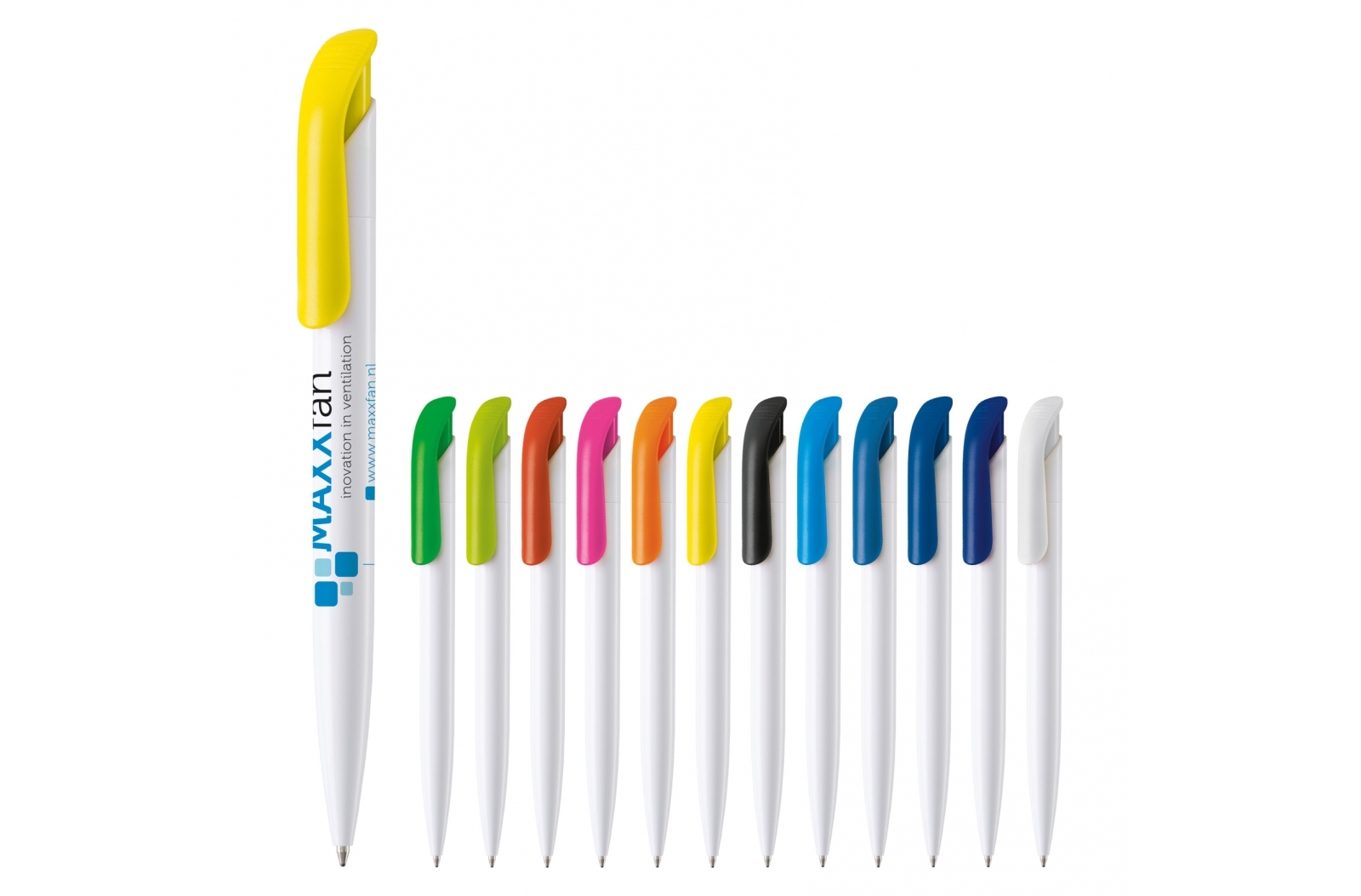 Bolígrafo de diseño alemán con recarga jumbo azul y acabado de color duro - Polán