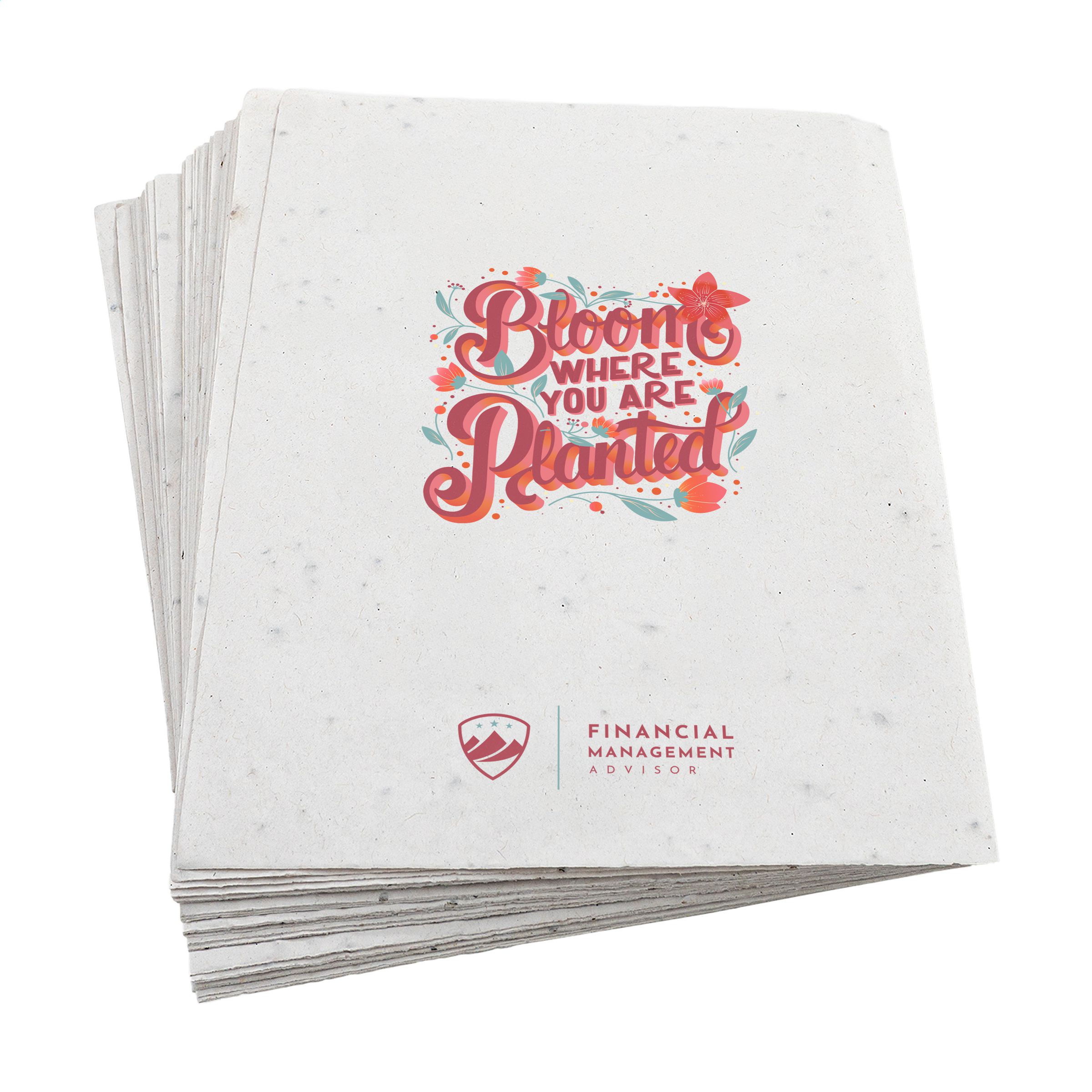 Folleto de Papel Semilla Floral - Villaminaya