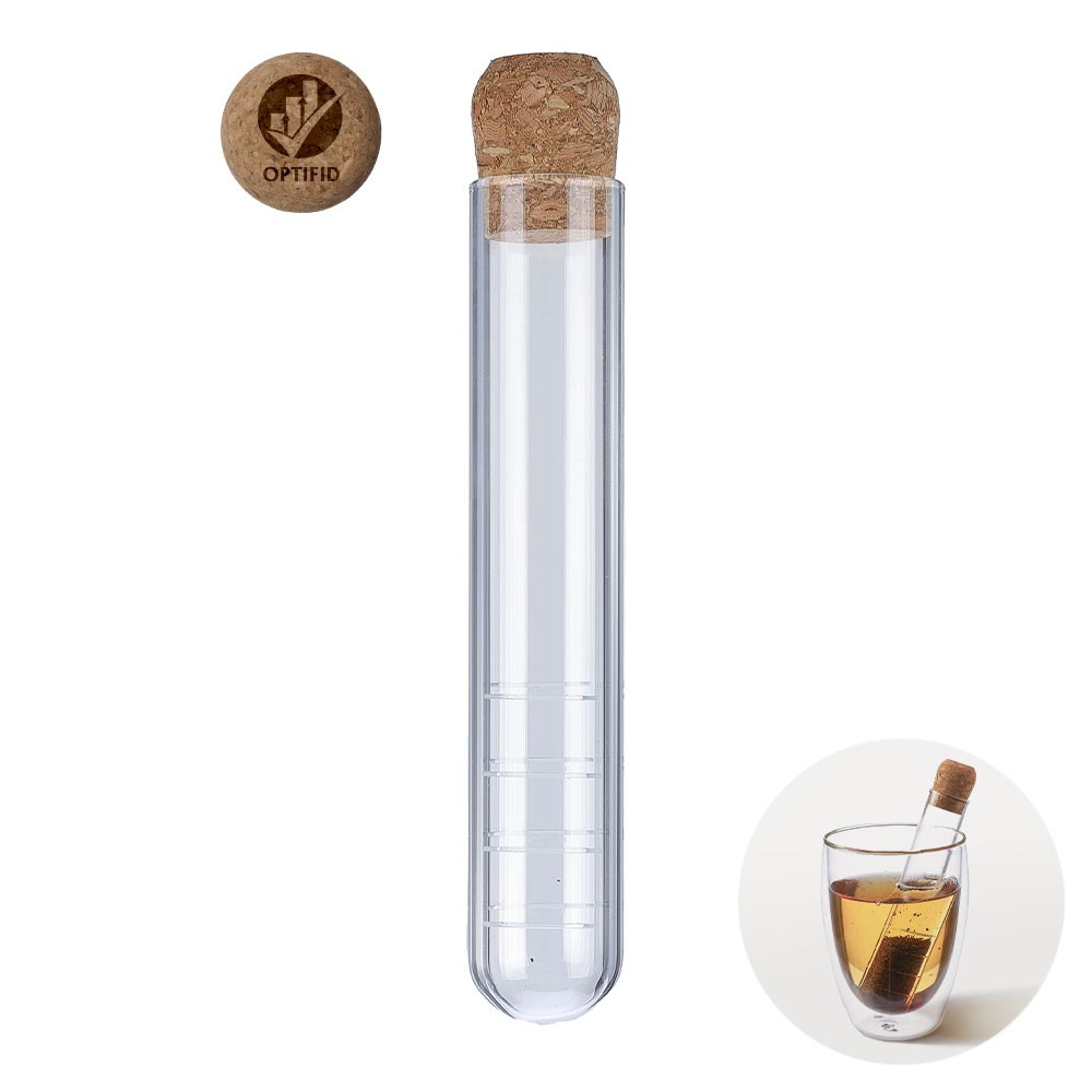 Infusor de té de vidrio con tapa de corcho - Santa Fe del Penedès