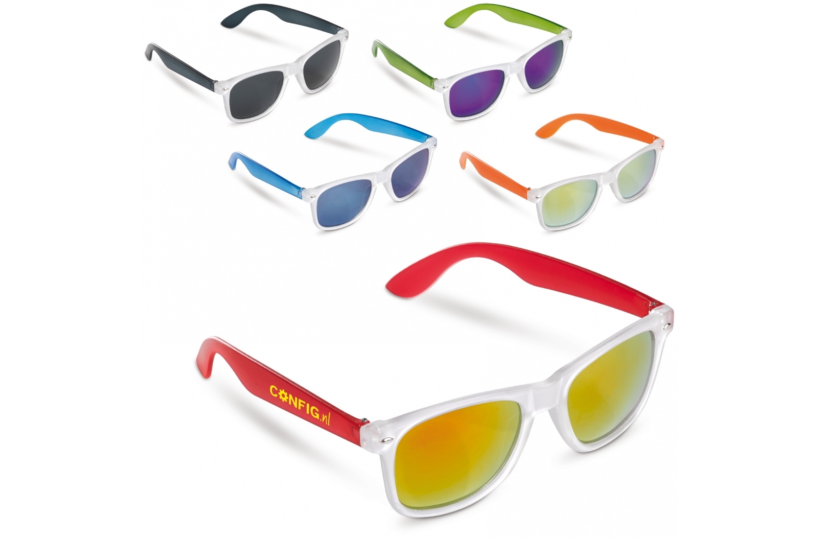 Gafas de sol de color escarchado de moda con filtro UV400 - Mollina