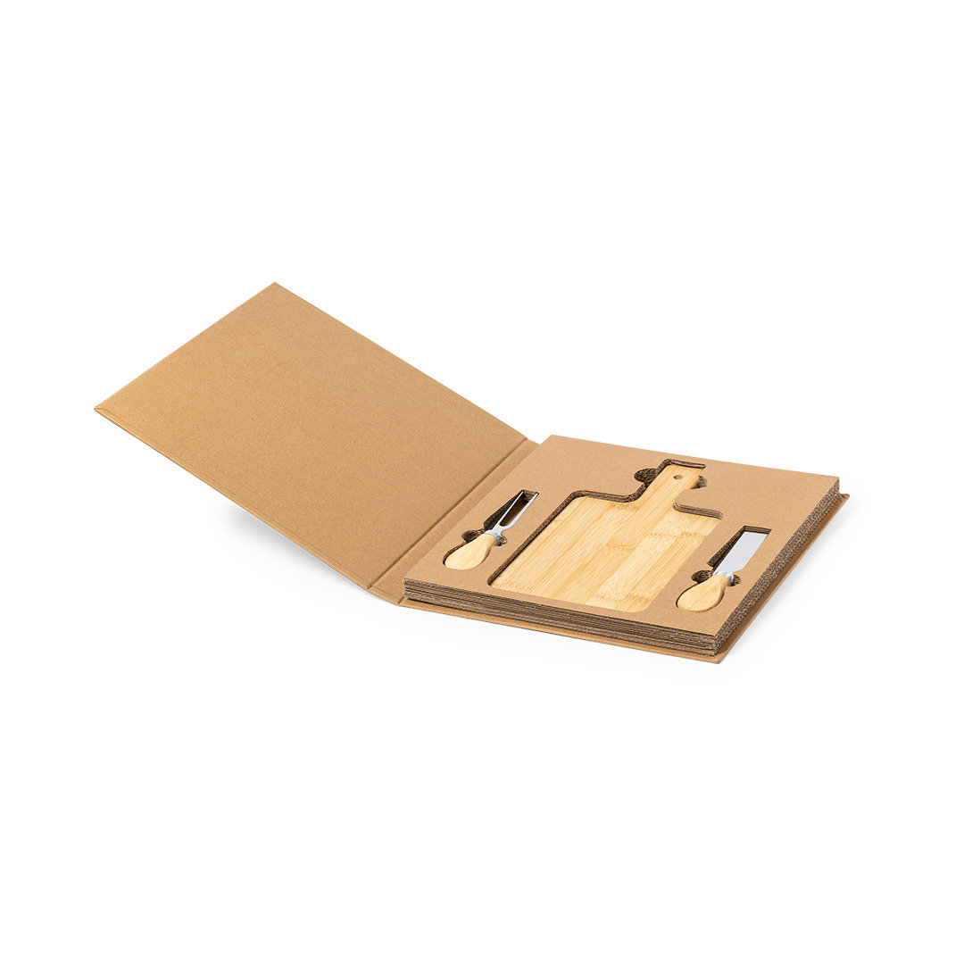 Juego de Servir Queso de Bambú y Acero Inoxidable - Poblete