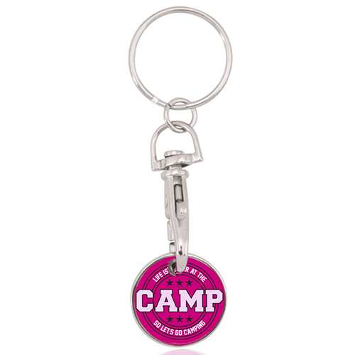 Divertido diseño de moneda metálica para llavero con moneda extraíble y mosquetón - Begíjar