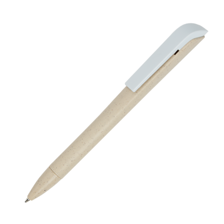 Bolígrafo de Fibra de Trigo PALAWAN con Clip Blanco - Arahal