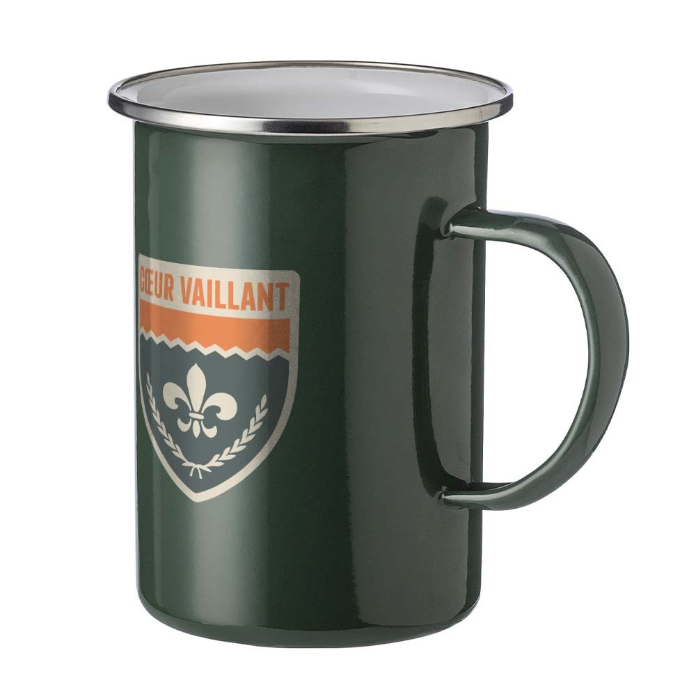 Taza Esmaltada Con Borde De Acero Inoxidable - Bunyola