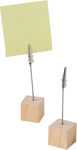 Portafotos/Porta notas de Madera y Acero con Clip de Cocodrilo - Frades